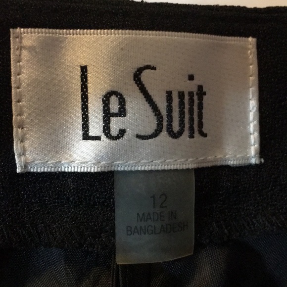 Kasper Le Suit Creased Flat-Front Black Suit Pants - Picture 3 of 7